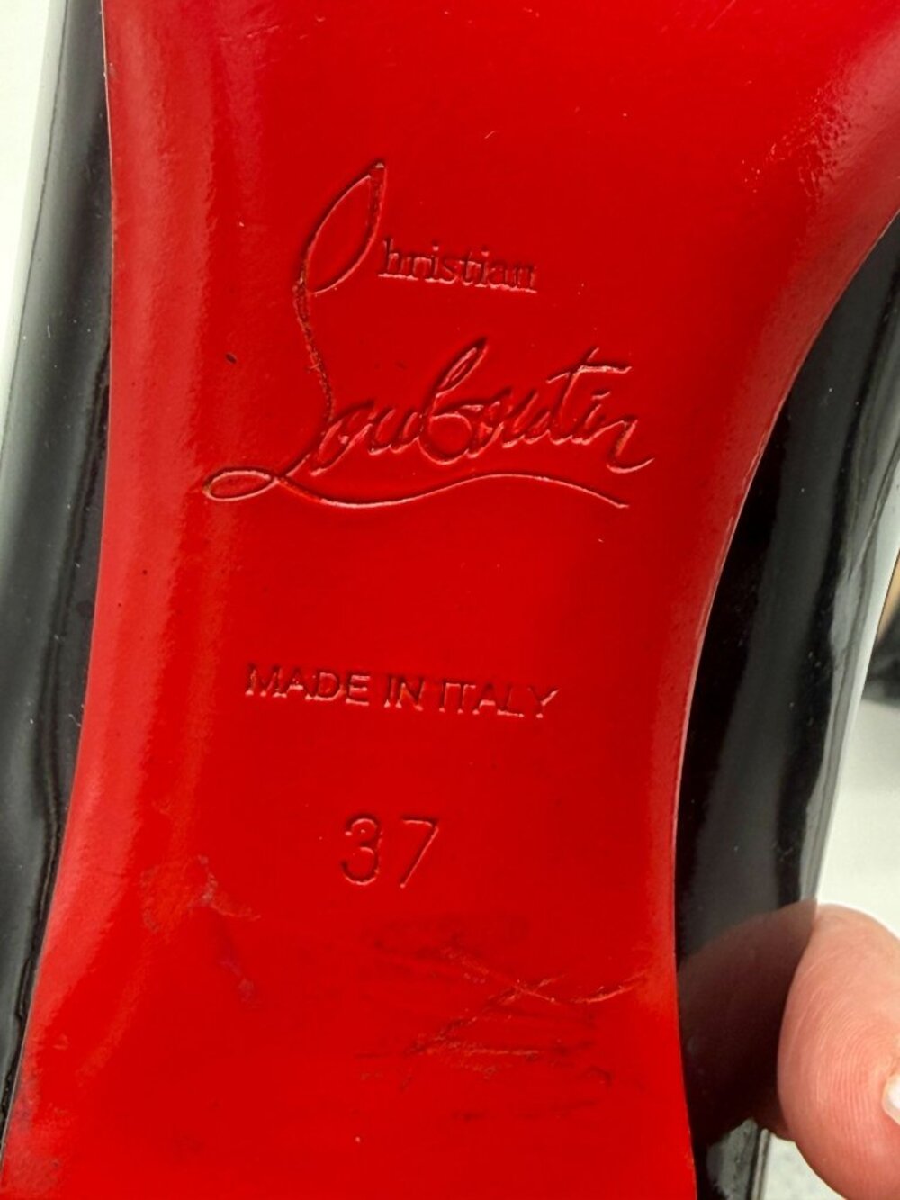 Christian Louboutin Simple Pump 70 Black Patent Leather Pumps - Size 37 - Picture 6 of 10